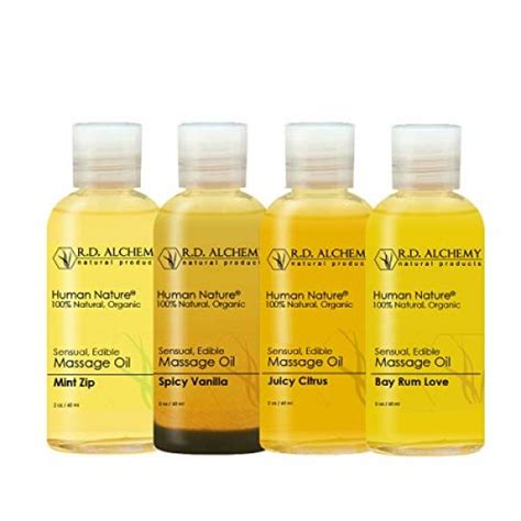 100 Natural And Organic Edible Massage Oil Sample Pack