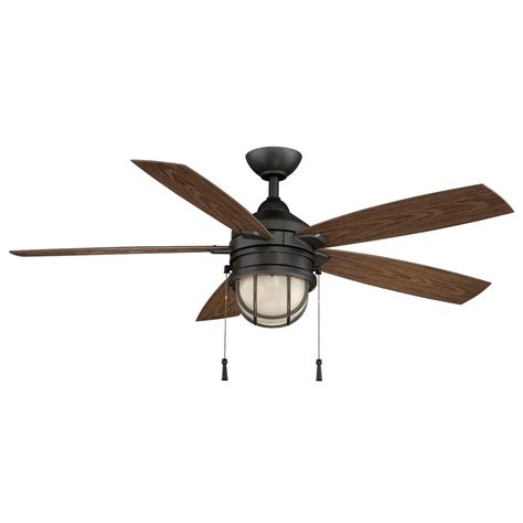 Does home depot not own hampton bay ceiling fans? Hampton Bay Seaport 52 in. LED Indoor/Outdoor Natural Iron ...