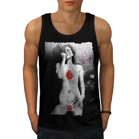 Wellcoda Girl Nude Love She Sexy Mens Tank Top Naked Active Sports Shirt Ebay