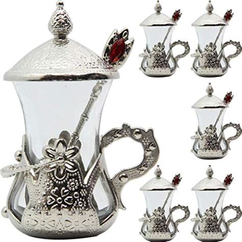 Alisveristime Handmade Turkish Tea Glass Set Traditional Turkish