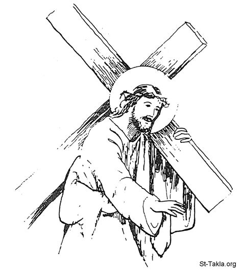 Sketches Of Jesus On The Cross Coloring Pages