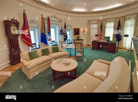 Le Bureau Ovale à La Maison Blanche Réplique Sur Lyndon Baines Johnson