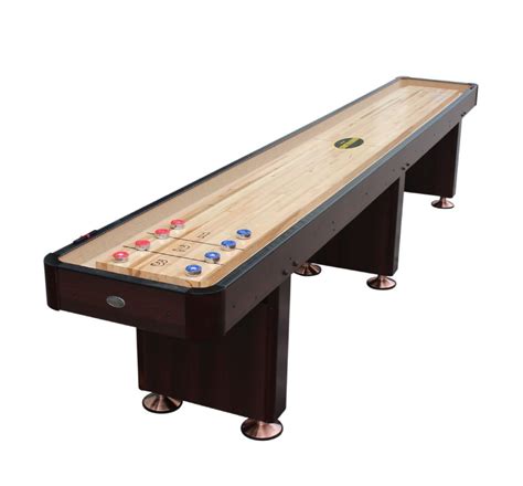 “the Basic” 14 Foot Shuffleboard Table In Cherry Espresso Or Black For
