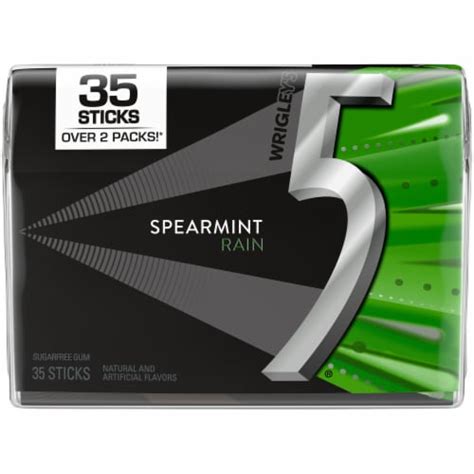5 gum spearmint rain sugar free chewing gum 35 pk kroger
