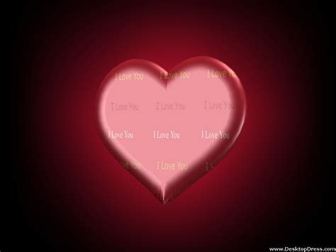 Desktop Wallpapers 3d Backgrounds I Love You Red Heart