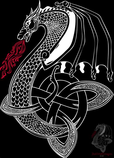 Celtic Dragon By Redirishdragon Celtic Dragon Celtic Dragon Art