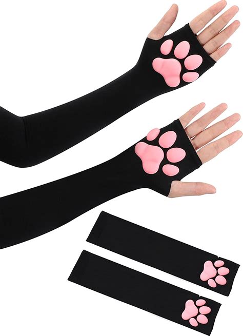 cute cat paw gloves mittens 3d cat claw pad gloves halloween cat gloves kawaii