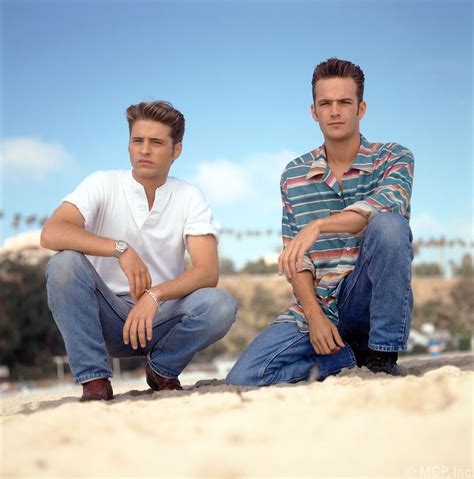 Jason Priestly And Luke Perry From The Tv Series Beverly Hills Luke