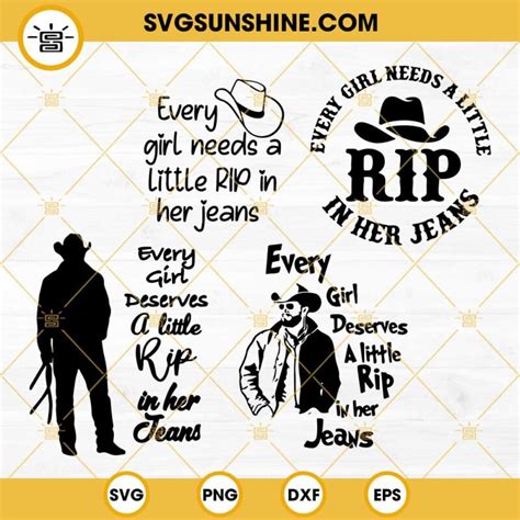 Every Girl Needs A Little Rip In Her Jeans SVG Bundle, Yellowstone SVG