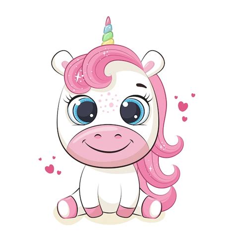Premium Vector Cute Baby Unicorn Illustration