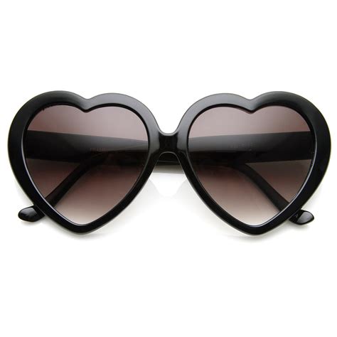 womens oversized polk dot heart shaped sunglasses ebay