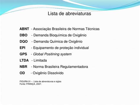 Lista De Abreviaturas E Siglas Abnt Learnbraz