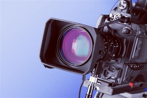 Premium Photo Close Up Of A Television Camera Lens