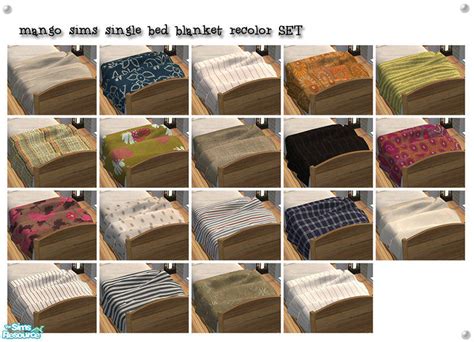 Linasometimes Mango Sims Single Bed Blanket Recolor Set