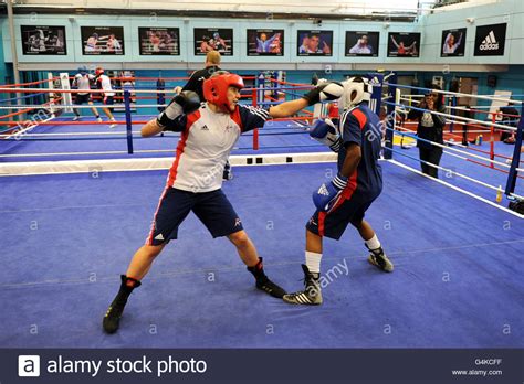Great Britains Nicola Adams Right And Chantelle Cameron During A