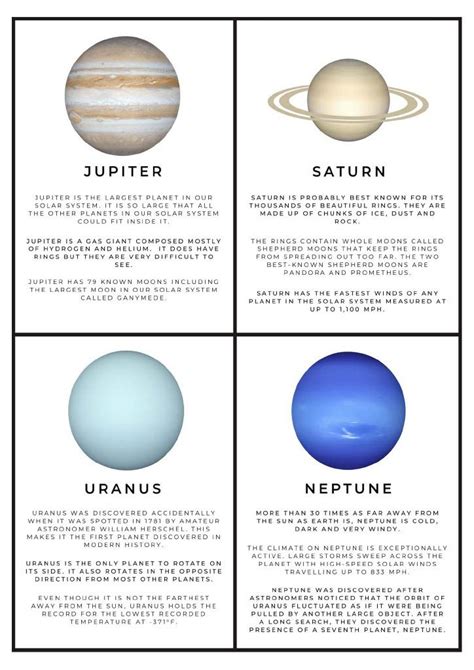 Printable Facts About The Solar System