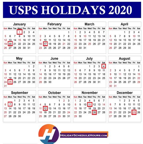 Post Office Schedule Christmas Eve Printable Schedule