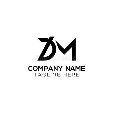 Initial Dm Letter Logo With Creative Modern Business Typography Vector