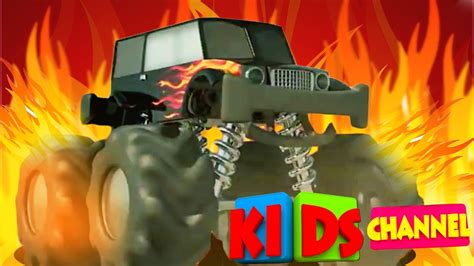 Monster Trucks 3d Stunts Videos Vehicles For Kids Youtube
