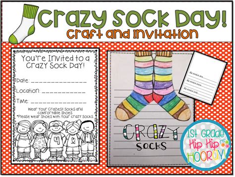 1st Grade Hip Hip Hooray Crazy Sock Day