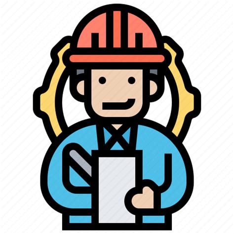 Engineer Inspector Labour Manager Technician Icon Download On