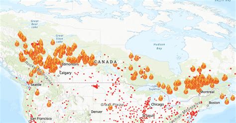Map Of The Week Forest Fires All Over North America