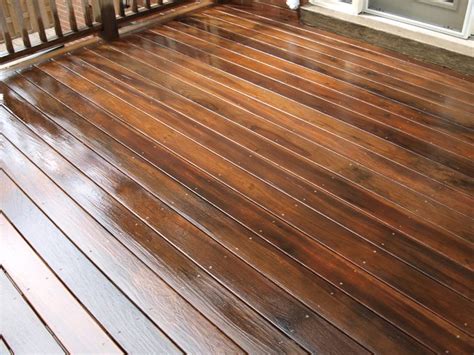 In The Process Of Staining A Deck With Benjamin Moores Arbourcoat Stain