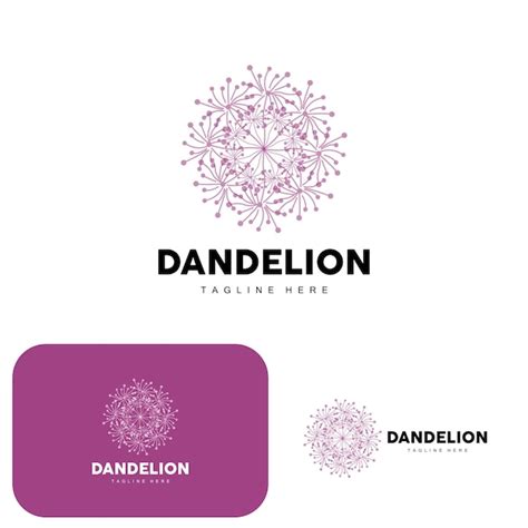 Premium Vector Dandelion Logo Vector Plant Dandelion Flower Design