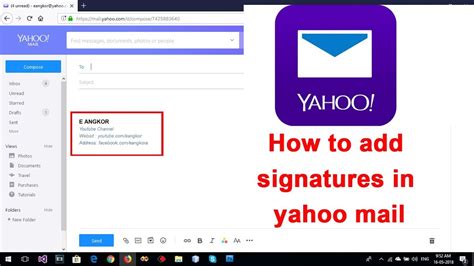New Update How To Add Signatures In Yahoo Mail Youtube