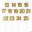 Gold Glitter Table Numbers 13 25  Discontinued