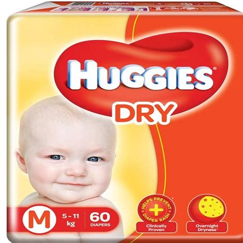 Buy Huggies Dry Diapers M 60s 60s Online At Best Price Diapers