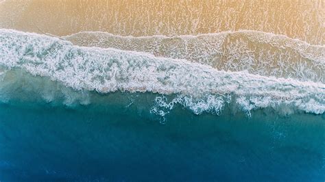 Ocean Waves Aerial Photography Hd Wallpaper Wallpaper Flare