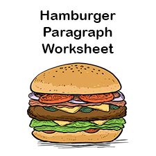 hamburger graphic organizers hamburger paragraph template