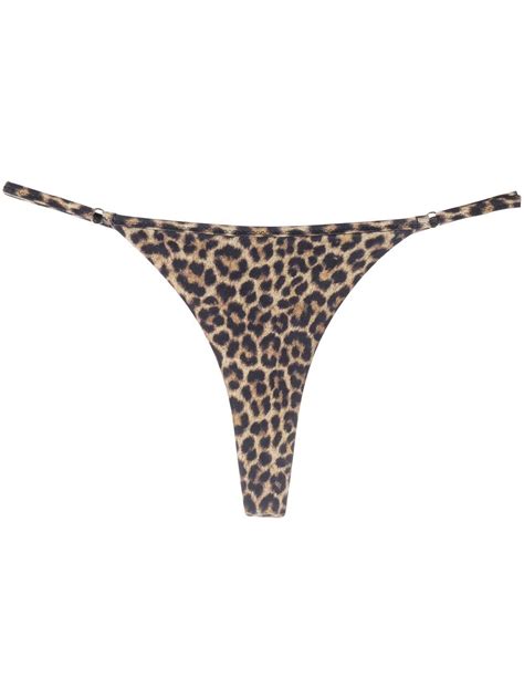 Matinèe Yasmine Leopard Print Thong Bikini Farfetch