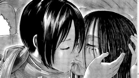 Mikasa And Eren Kiss Manga Aot 138 Youtube