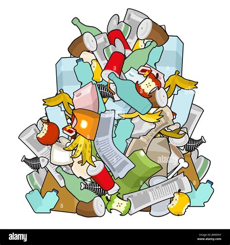 Pile Rubbish Garbage Heap Isolated Stack Trash Litter Background