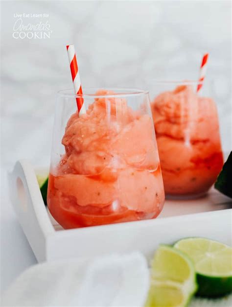 I love to make mixed drinks with malibu rum as if you like summer drinks, make sure you also try our watermelon cocktail it's delish! Watermelon Malibu Slush: the perfect summer beverage!
