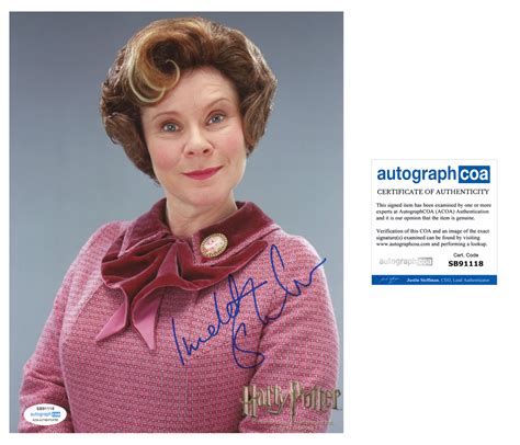 Imelda Staunton Harry Potter Signed Autograph 8x10 Photo Acoa Outlaw