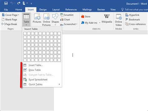 How To Use Quick Tables In Microsoft Word 2016 Wikigain