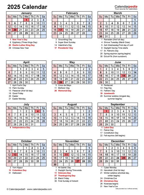 2025 Calendar Free Printable Pdf Templates Calendarpedia