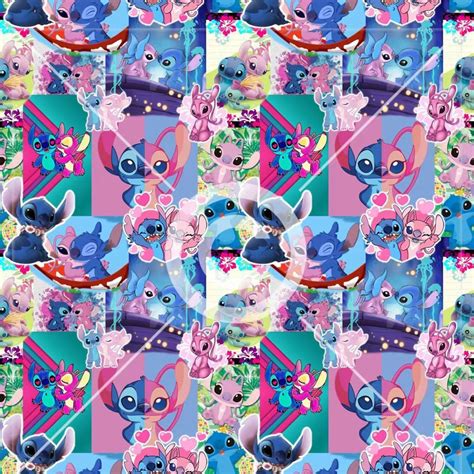 Stitch And Angel Collage Seamless Digital Paper 300 Dpi Etsy España