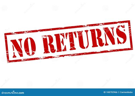 No Returns Stock Illustration Illustration Of Miscellaneous 108792966