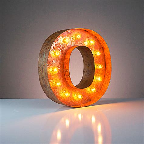 Letter O 12h X 12w X 3d Vintage Marquee Lights Touch Of Modern