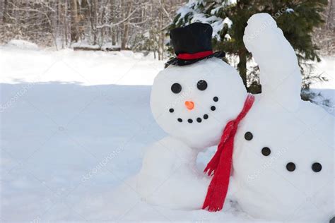 Snowman Waving — Stock Photo © Og Vision 63716111