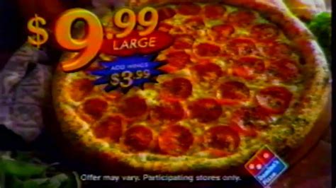 Dominos Pesto Crust Pizza Commercial 1997 Youtube