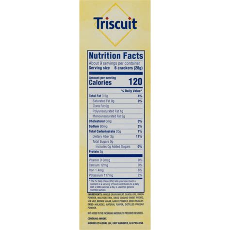 30 Triscuit Nutrition Facts Label Labels Database 2020