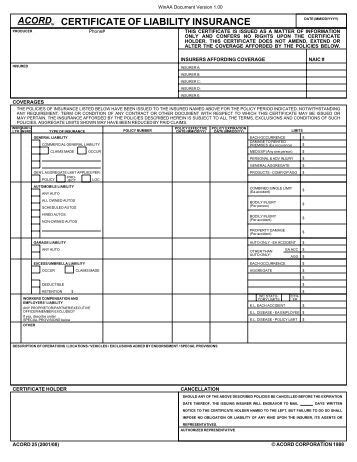 Printable and fillable insurance binder sample. Acord Insurance Binder Pdf Fillable