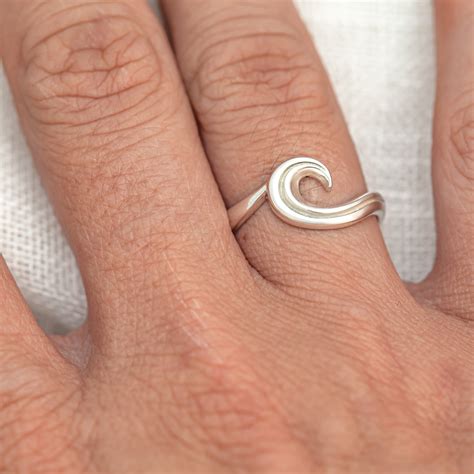 Wave Ring Ocean Jewellery By World Treasure Designs