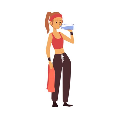 100 Girl Drinking Water Clip Art Stock Illustrations Royalty Free