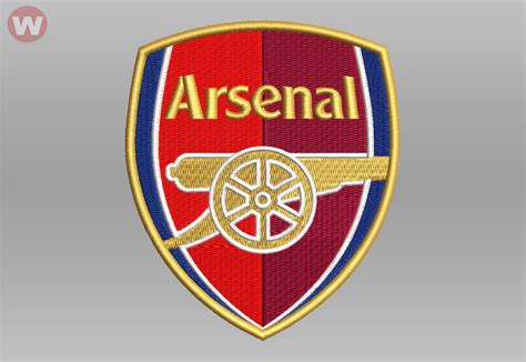 Arsenal Fc Logo Machine Embroidery Design 3 Sizes Etsy
